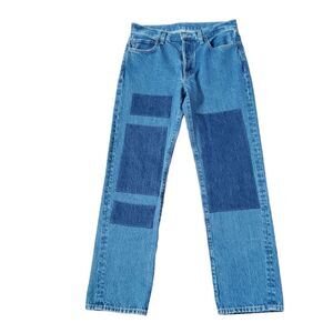 Edwin Boyfriend Straight Leg Patchwork Jeans Size 26 NWOT